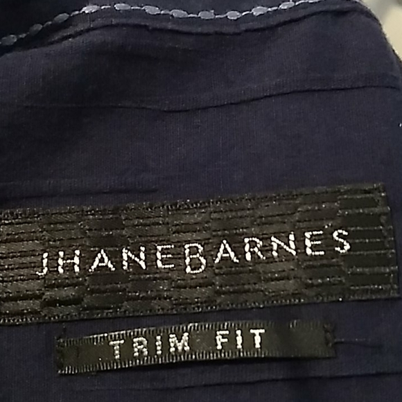 Jhane Barnes Navy Blue Mens Shirt - Picture 6 of 7